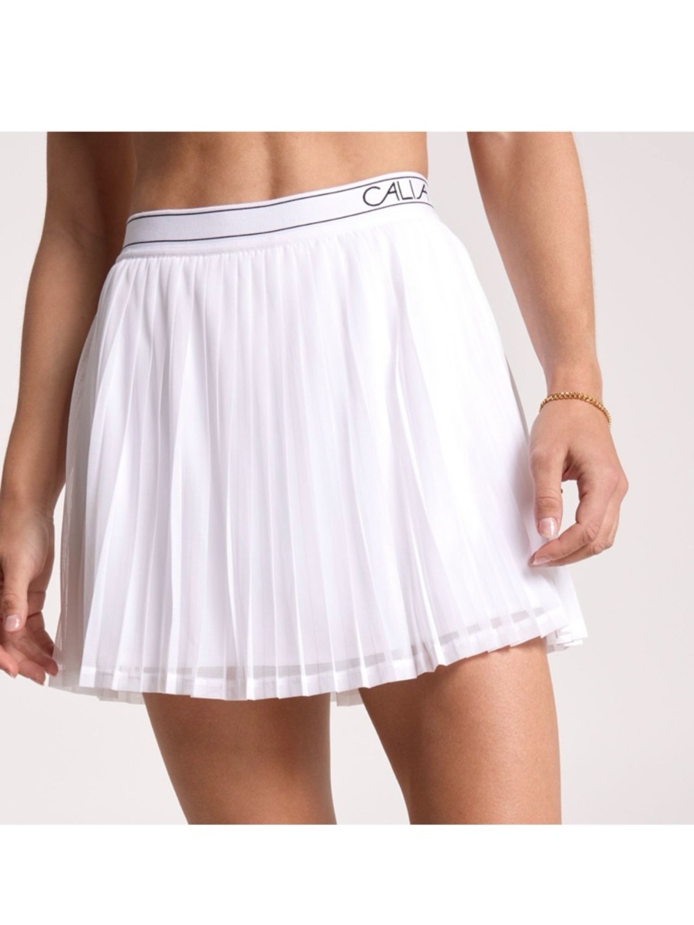 Calia Pure White Pleated Tennis Skort with pockets- Size Medium or Large